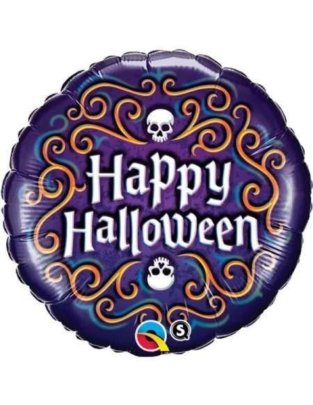 Globo Halloween Skeleton Filigree - Foil Redondo 45cm -  Q18467