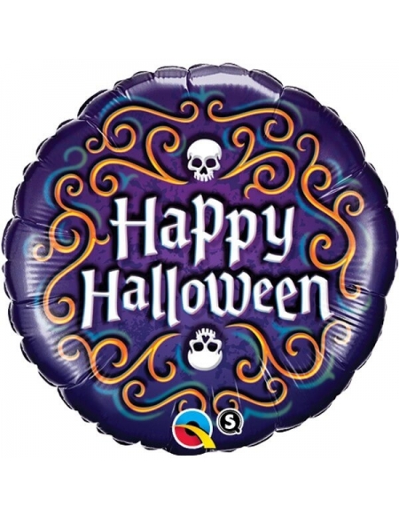 Globo Halloween Skeleton Filigree - Foil Redondo 45cm - Q18467