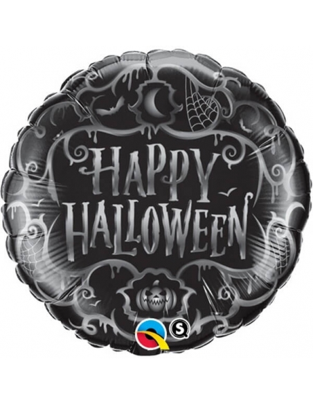 Globo Halloween Goth Scroll - Foil Redondo 45cm -  Q33244