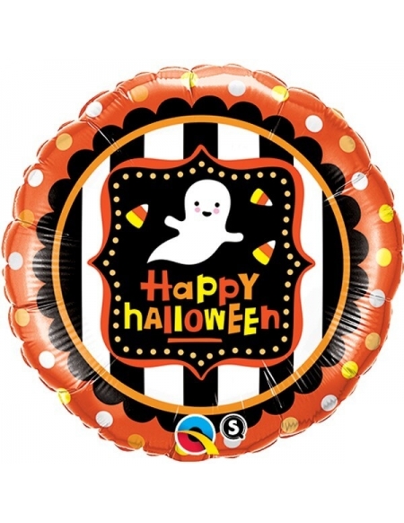 Globo Halloween Ghost & Candy Corn - Foil Redondo 45cm -  Q43467