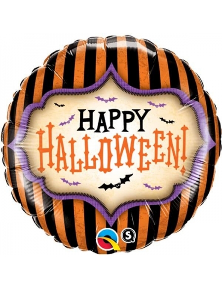 Globo Halloween Stripes - Foil Redondo 45cm -  Q18408