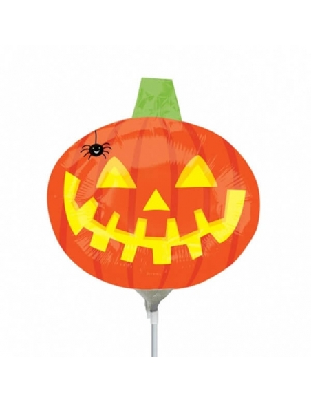 Globo Pumpkin With Spider - Foil Mini Forma 35cm -  A3151602