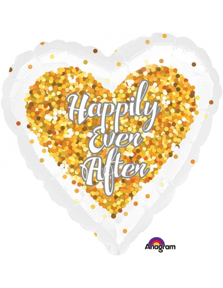 Globo Confetti Wedding Heart Corazon 45cm