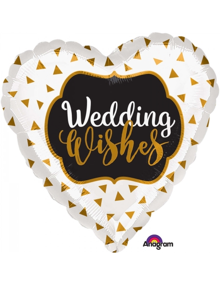 Globo Wedding Wishes Gold Corazon 45cm