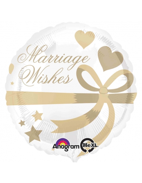 Globo Marriage Wishes Redondo 45cm