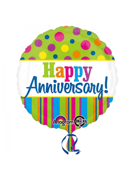 Globo Bright Anniversary Redondo 45cm