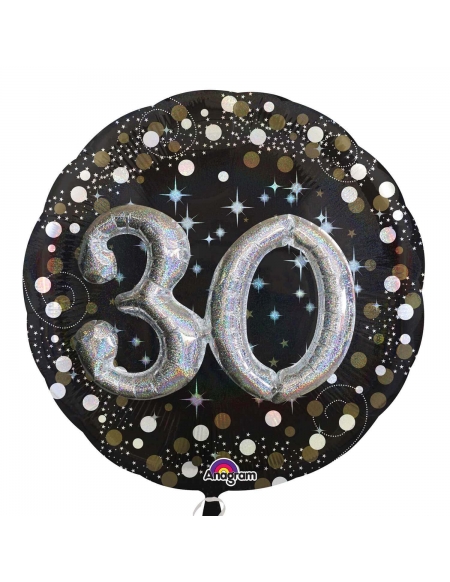 Globo Sparkling Birthday 30 Forma 91cm