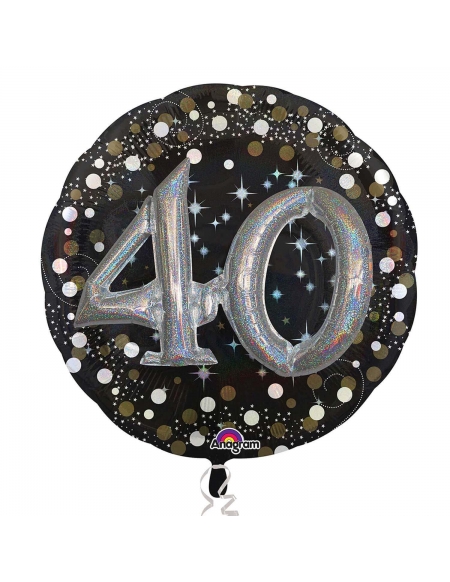 Globo Sparkling Birthday 40 Forma 91cm