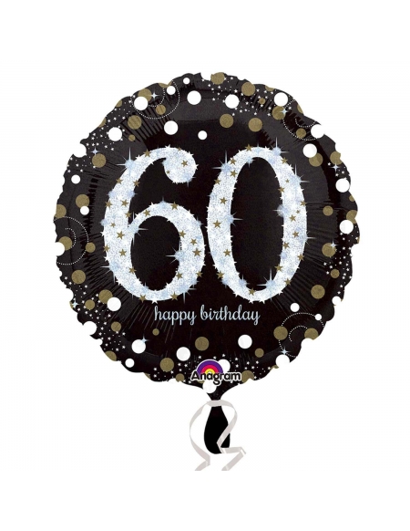 Globo Sparkling Birthday 60 Redondo 45cm