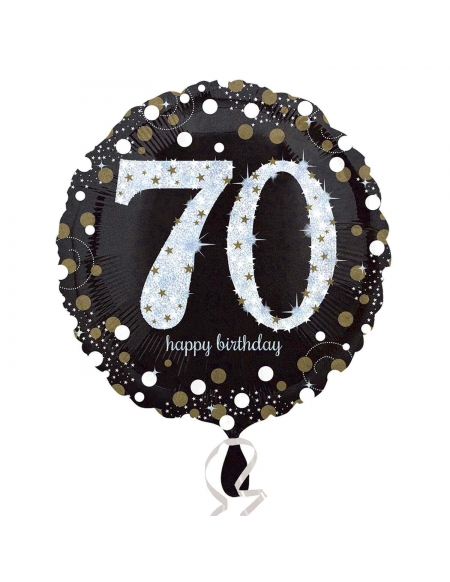 Globo Sparkling Birthday 70 Redondo 45cm