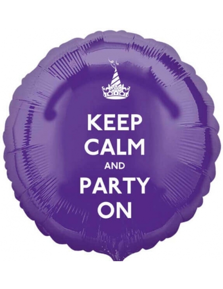 Globo Keep Calm And Party On Redondo 45cm