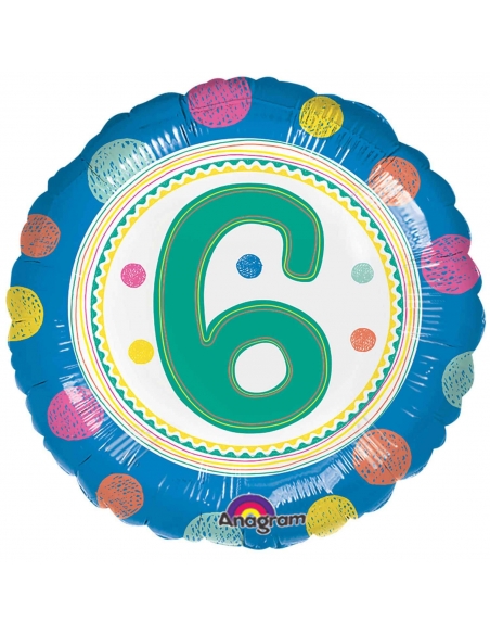 Globo Spoton Age 6 Redondo 45cm