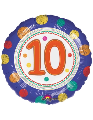 Globo Spoton Age 10 Redondo 45cm