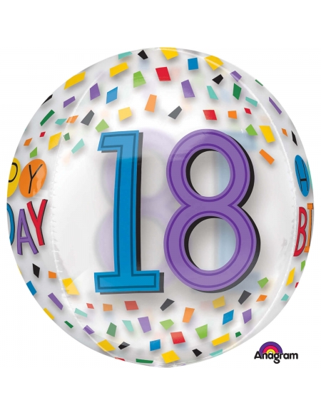 Globo Happy 18 Birthday Rainbow Esfera 40cm