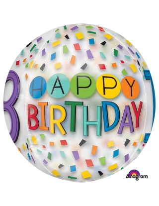 Globo Happy 18 Birthday Rainbow Esfera 40cm 2