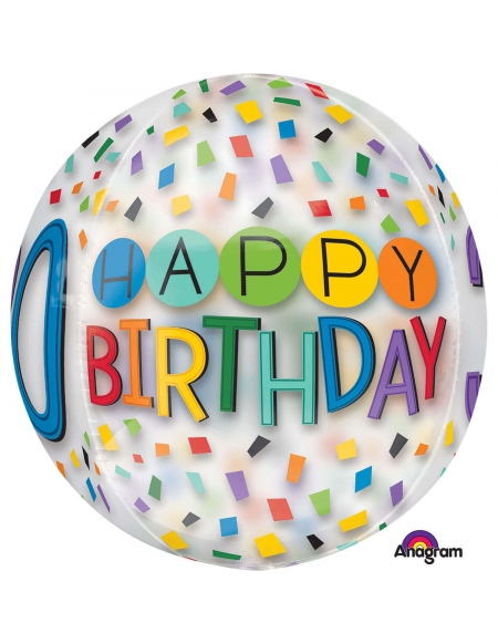 Globo Happy 30 Birthday Rainbow Esfera 40cm