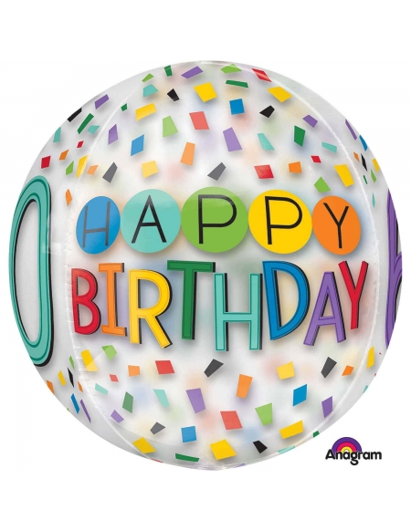 Globo Happy 60 Birthday Rainbow Esfera 40cm