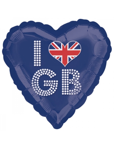 Globo I Love Grate Britain Blue Corazon 45cm