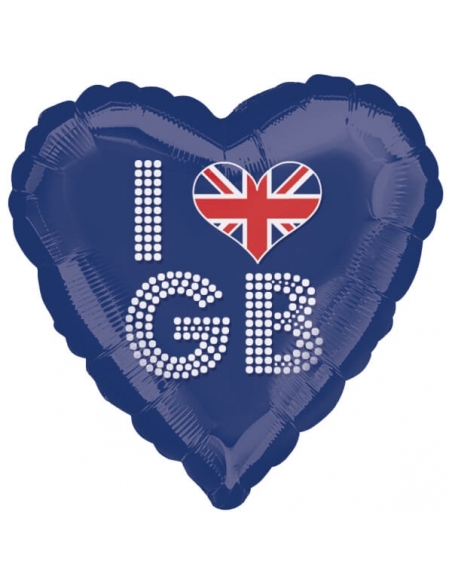 Globo I Love Grate Britain Blue Corazon 45cm