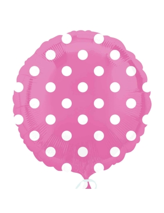 Globo Bright Pink Dots Redondo 45cm
