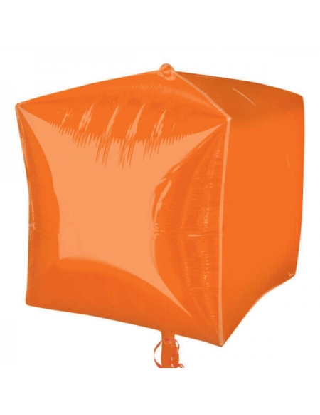 Globo Cubo 38cm Naranja