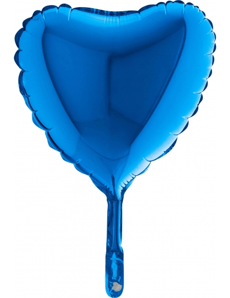 Globo Corazon 23cm Azul Royal