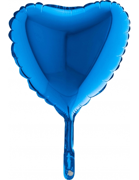 Globo Corazon 23cm Azul Royal