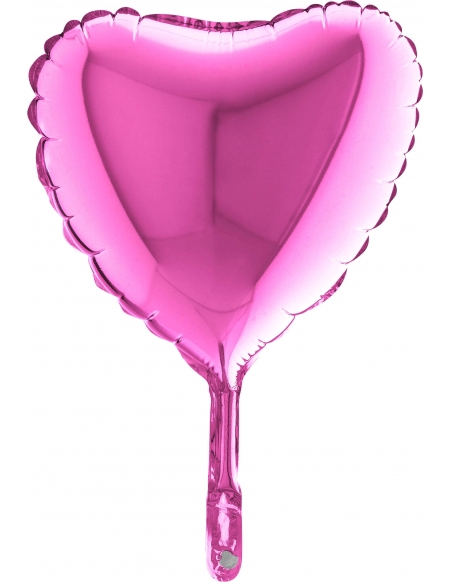 Globo Corazon 23cm Fucsia