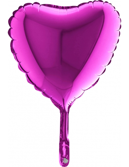 Globo Corazon 23cm Purpura