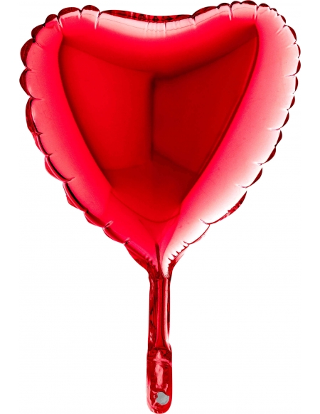 Globo Corazon 23cm Rojo