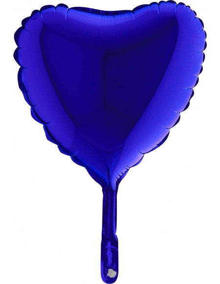 Globo Corazon 23cm Azul Marino