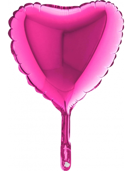 Globo Corazon 23cm Magenta