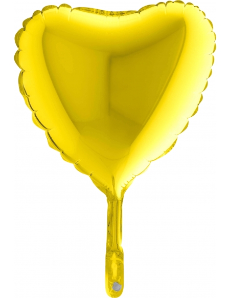 Globo Corazon 23cm Amarillo