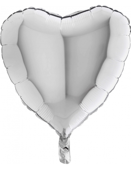 Globo Corazon 45cm Plata