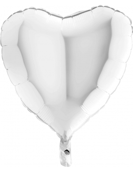 Globo Corazon 45cm Blanco