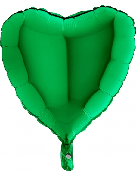 Globo Corazon 45cm Verde Esmeralda