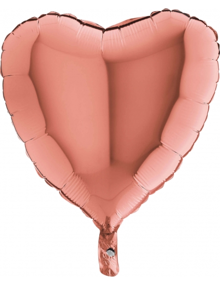 Globo Corazon 45cm Oro Rosa