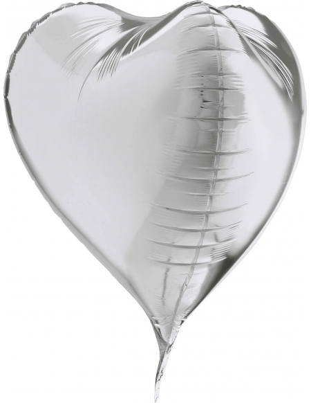 Globo Corazon 3D 58cm Plata