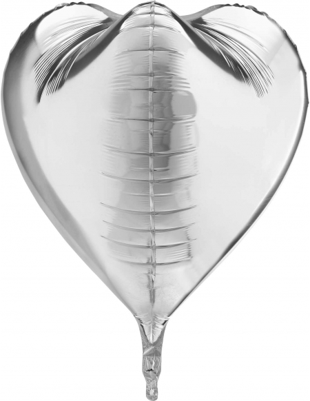 Globo Corazon 3D 58cm Plata