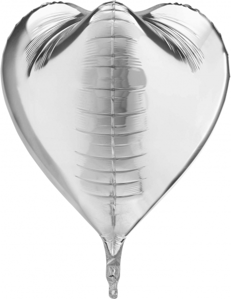 Globo Corazon 3D 58cm Plata