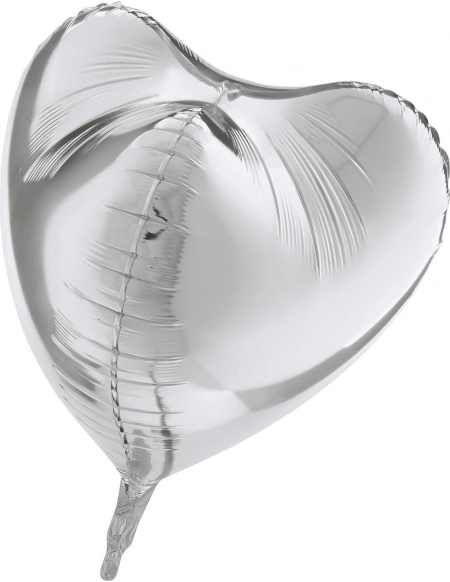 Globo Corazon 3D 58cm Plata