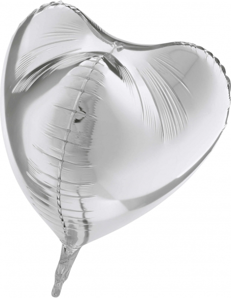 Globo Corazon 3D 58cm Plata