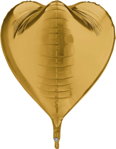 Globo Corazon 3D 58cm Oro Claro