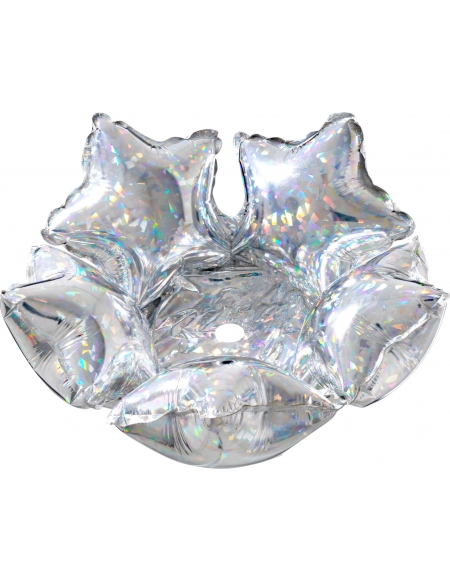 Globo Deco Estrella 36cm Plata Holografico