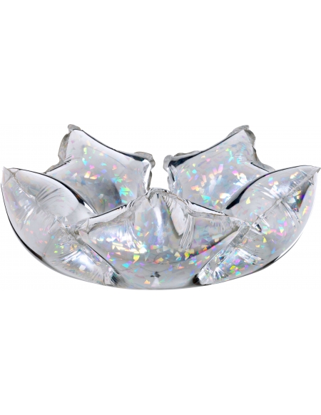 Globo Deco Estrella 36cm Plata Holografico