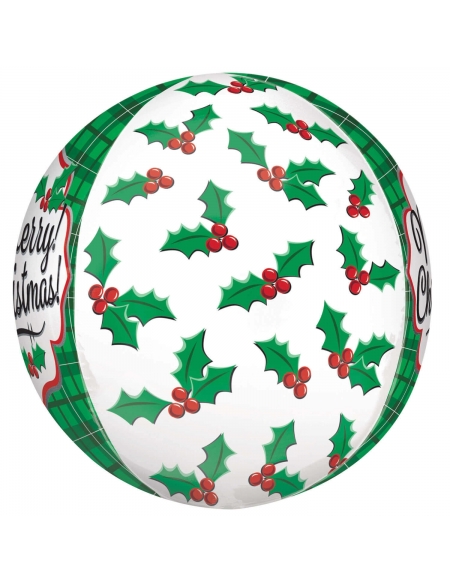 Globo Merry Christmas Holly Esfera 40cm