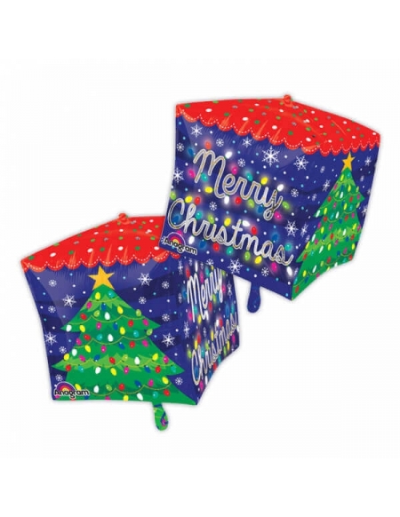 Globo Merry Christmas Lights Cubo 38cm