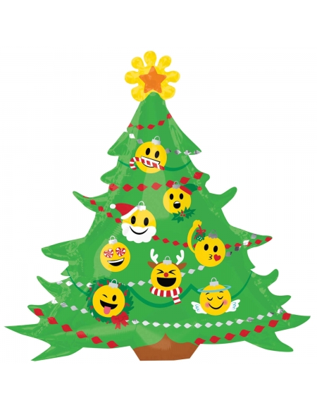 Globo Emoticon Christmas Tree Forma 86cm