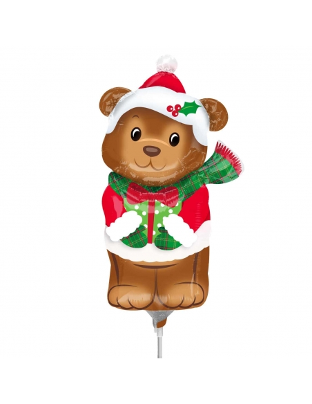 Globo Christmas Bear Mini Forma 35cm