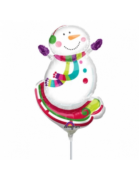 Globo Joyful Snowman Mini Forma 35cm